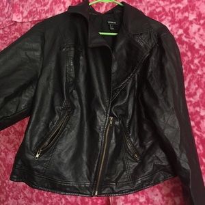 Black torrid pleather jacket